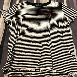 Striped lightly worn polo tee shirt
